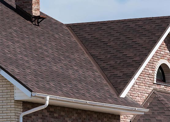 Installed roof to the residential house